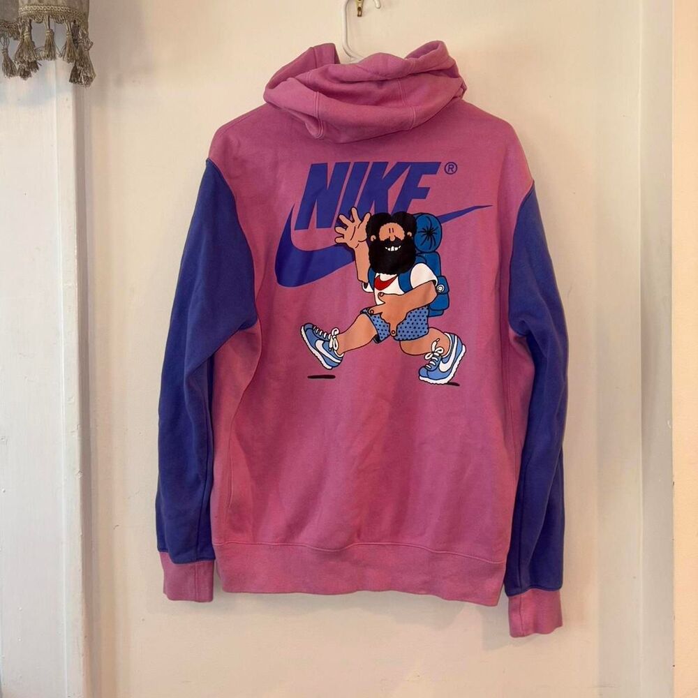 Nike Women's Pink and Purple Hoodie